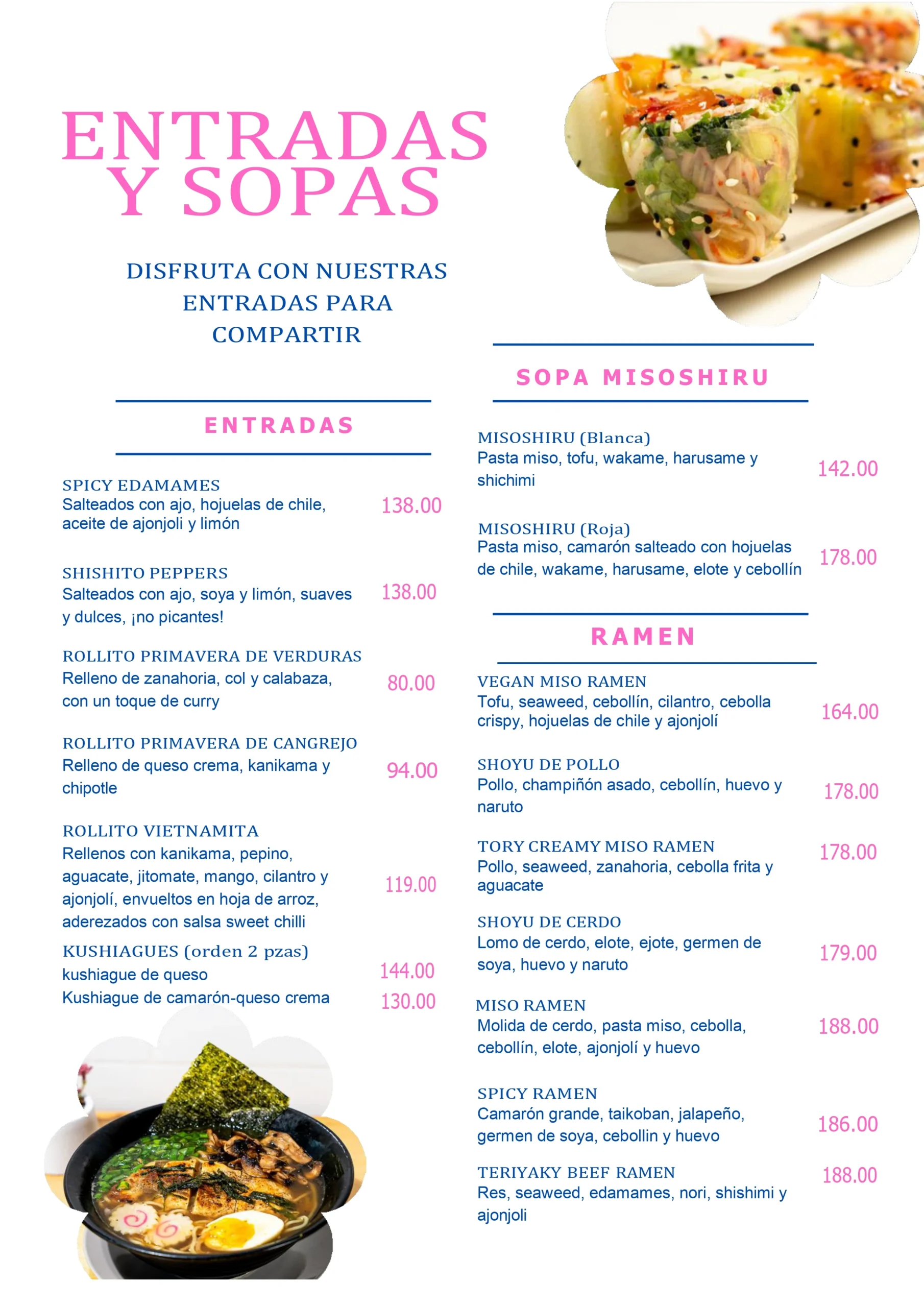 entradas y sopas